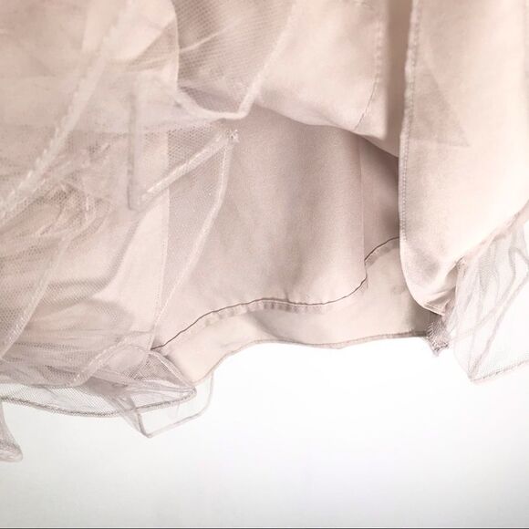 BCBG Generation Tan Blush Ruffle Tulle and Lace Dress - Picture 8 of 11